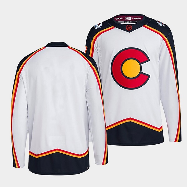 Colorado Avalanche Blank White 2022-23 Reverse Retro Stitched Jersey